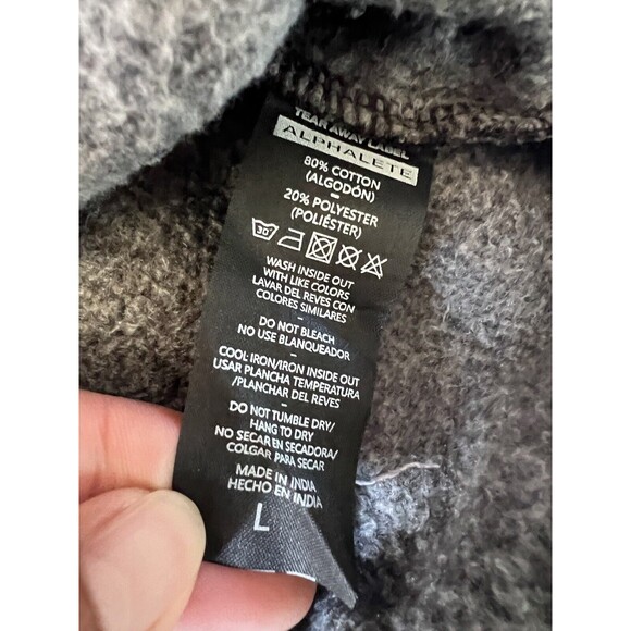 Alphalete Men’s Washed Raw - Cut Sweater - Black Bird, Size Large - Picture 7 of 8